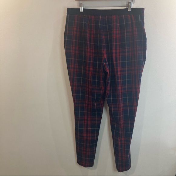 BLACK TAPE Sz XL Plaid Elastic Back Waist Tapered Leg Unlined Pockets Pants - Picture 7 of 7